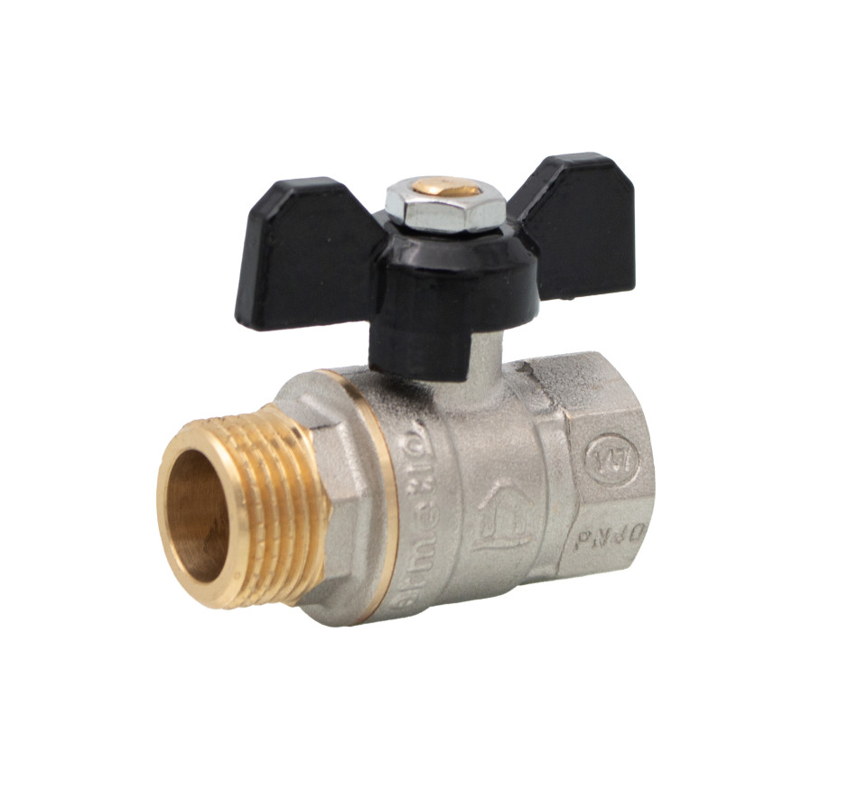 Mosadzný guĺový ventil s motýlom 3/8