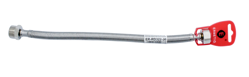 Flexibilis bekötőcső vízhez inoxal 3/8