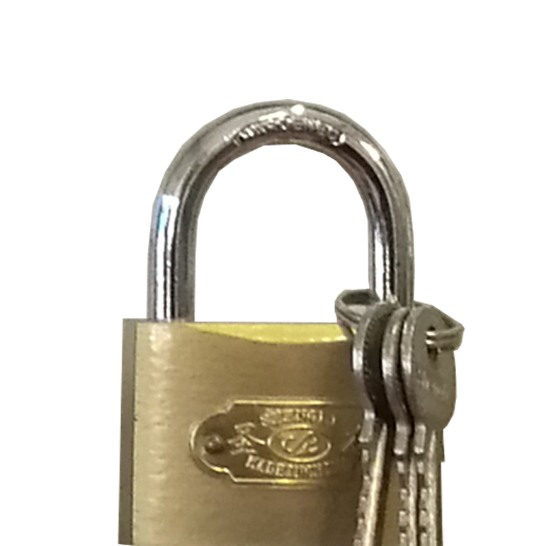 Automatic 3 keys classical padlock BRONZE 25mm