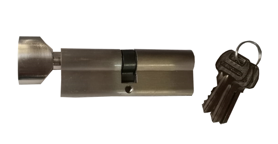 Symmetrical locking cylinder with 3 keys and rotary knob 68mm ф15