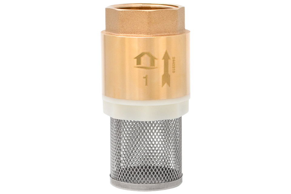 Visszacsapószelep szűrőkosárral műanyag tányéros 1